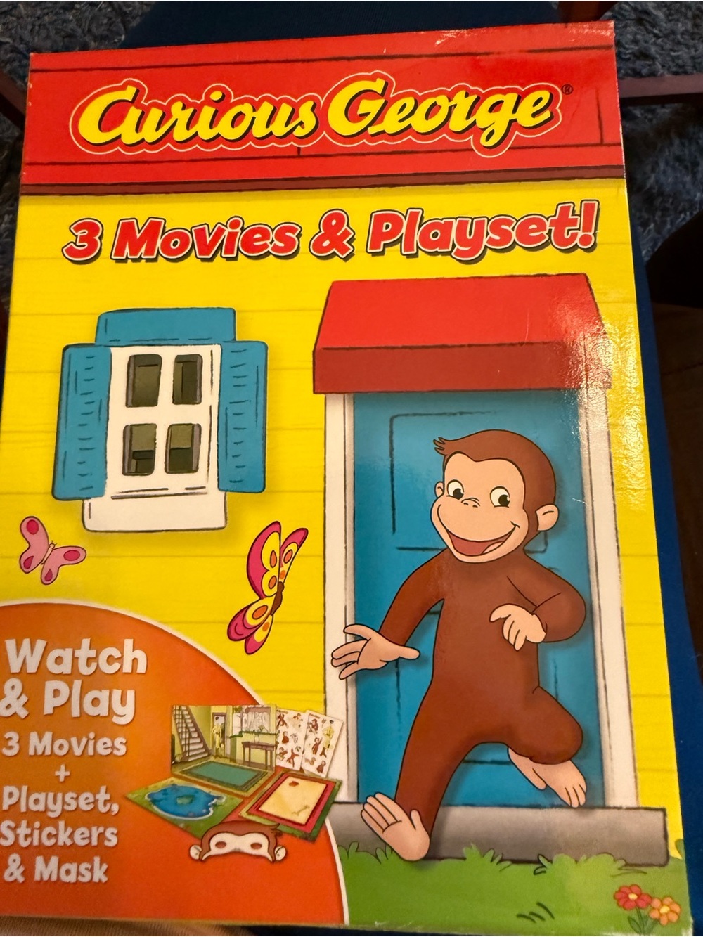 Curious George Watch & Play! 3 Movies & Playset (used)